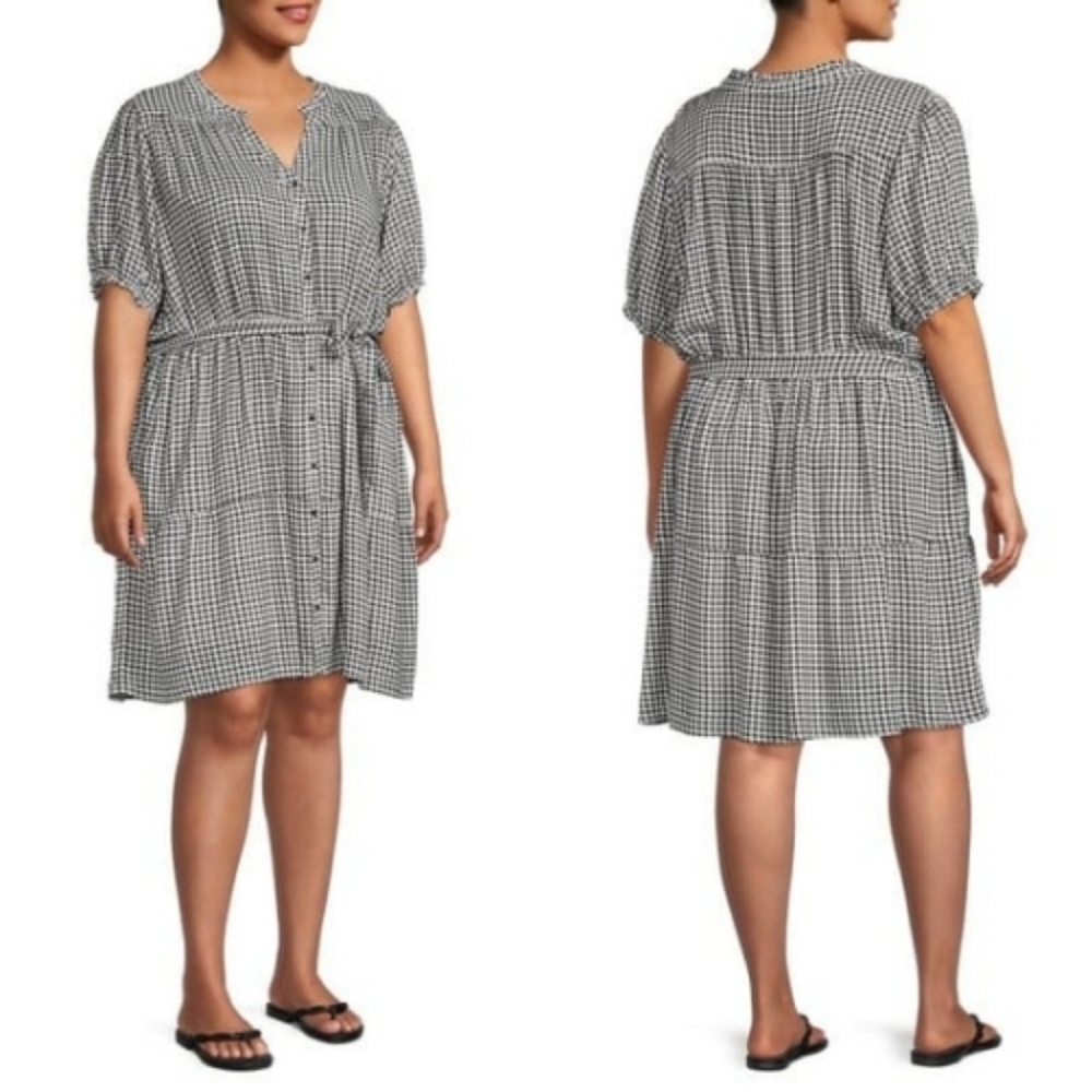 EUC Bobeau Pattern Mini Dress Size 2X